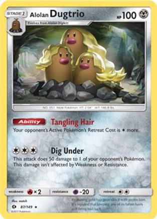 Alolan Dugtrio (Cosmos Holo) (087/149) [Blister Exclusives] Holofoil - Promo