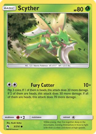 Scyther 003/214  SM  Lost Thunder - Common