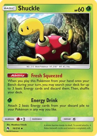 Shuckle 016/214  SM  Lost Thunder - Uncommon