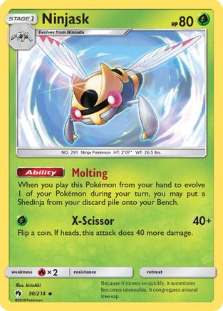 Ninjask 030/214  SM  Lost Thunder - Uncommon