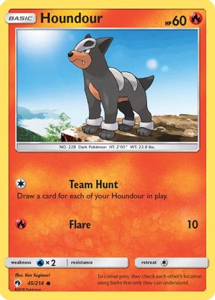 Houndour (045/214) [SM  Lost Thunder] Normal - Common