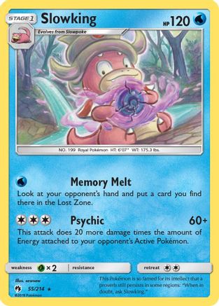 Slowking 055/214  - Reverse Holofoil SM  Lost Thunder - Rare