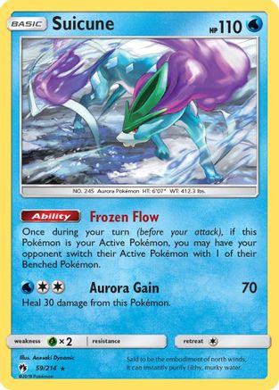 Suicune 059/214  - Reverse Holofoil SM  Lost Thunder - Holo Rare