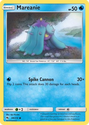 Mareanie (68) (68) 068  - Reverse Holofoil SM  Lost Thunder - Common