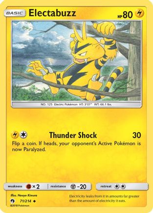 Electabuzz 071  SM  Lost Thunder - Uncommon