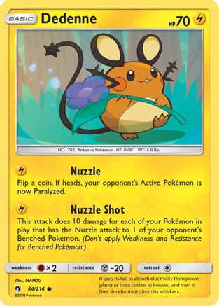 Dedenne (84) (84) 084/214  - Reverse Holofoil SM  Lost Thunder - Common