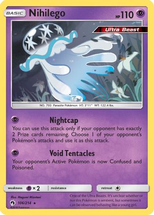 Nihilego 106/214  - Holofoil SM  Lost Thunder - Holo Rare