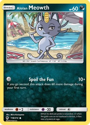 Alolan Meowth (118/214) [SM  Lost Thunder] Normal - Common