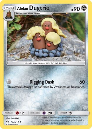 Alolan Dugtrio (123/214) [SM  Lost Thunder] Normal - Uncommon