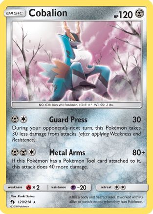 Cobalion 129  - Holofoil SM  Lost Thunder - Holo Rare