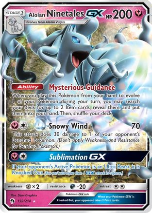 Alolan Ninetales GX (132/214) [SM  Lost Thunder] Holofoil - Ultra Rare