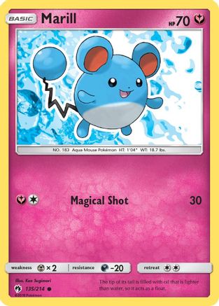 Marill 135/214  SM  Lost Thunder - Common