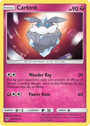 Carbink (143) (143) 143/214  - Reverse Holofoil SM  Lost Thunder - Uncommon