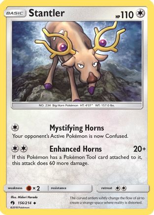 Stantler 156  - Reverse Holofoil SM  Lost Thunder - Uncommon