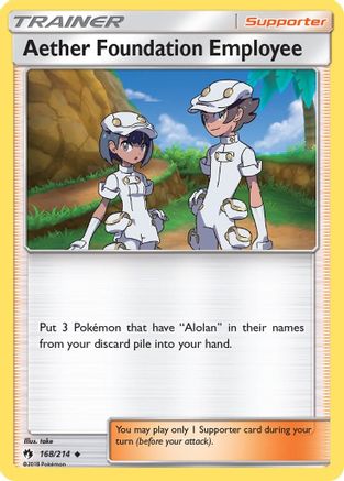 Aether Foundation Employee (168/214) [SM  Lost Thunder] Normal - Uncommon