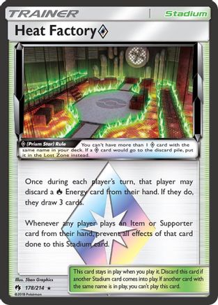 Heat Factory Prism Star (178/214) [SM  Lost Thunder] Holofoil - Prism Rare