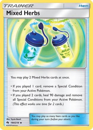Mixed Herbs 184/214  - Reverse Holofoil SM  Lost Thunder - Uncommon