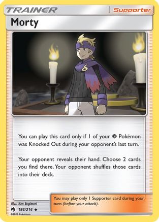 Morty 186/214  SM  Lost Thunder - Uncommon