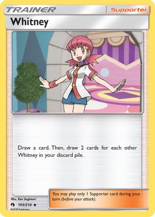 Whitney 193/214  - Reverse Holofoil SM  Lost Thunder - Uncommon