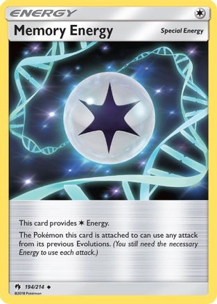 Memory Energy 194/214  - Reverse Holofoil SM  Lost Thunder - Uncommon