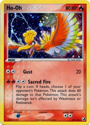 Ho-Oh (Cosmos Holo) (27/115) [Deck Exclusives] Holofoil - Holo Rare