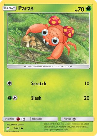 Paras 006/181  - Reverse Holofoil SM  Team Up - Common
