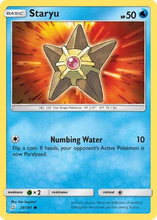 Staryu 028  - Reverse Holofoil SM  Team Up - Common