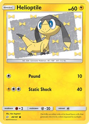 Helioptile (49/181) [SM  Team Up] Reverse Holofoil - Common