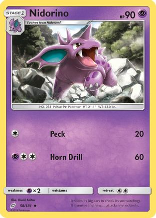 Nidorino 058/181  SM  Team Up - Uncommon