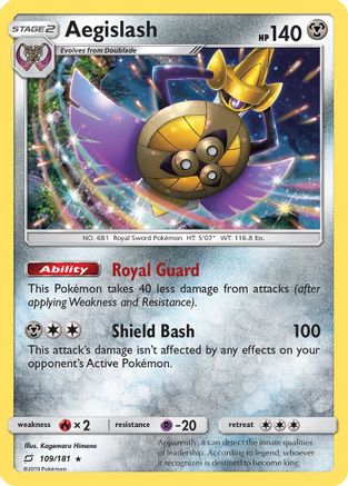 Aegislash (109/181) [SM  Team Up] Reverse Holofoil - Holo Rare
