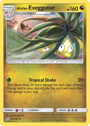 Alolan Exeggutor (114/181) [SM  Team Up] Reverse Holofoil - Rare