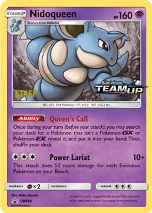 Nidoqueen - SM160 (Prerelease) [Staff]  - Holofoil SM Promos - Promo