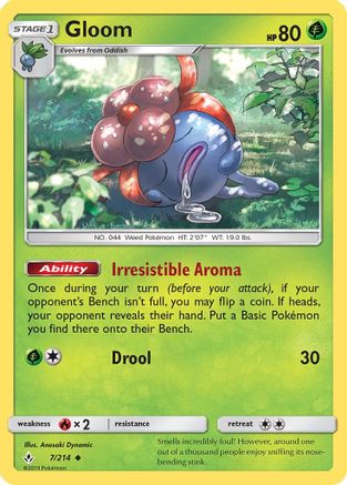 Gloom (007/214) [SM  Unbroken Bonds] Reverse Holofoil - Uncommon