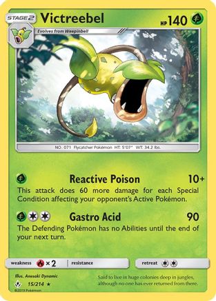 Victreebel (15/214) [SM  Unbroken Bonds] Normal - Rare