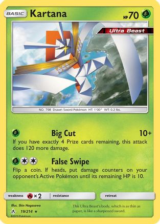 Kartana (019/214) [SM  Unbroken Bonds] Reverse Holofoil - Holo Rare