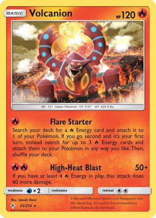 Volcanion (025/214) [SM  Unbroken Bonds] Holofoil - Holo Rare