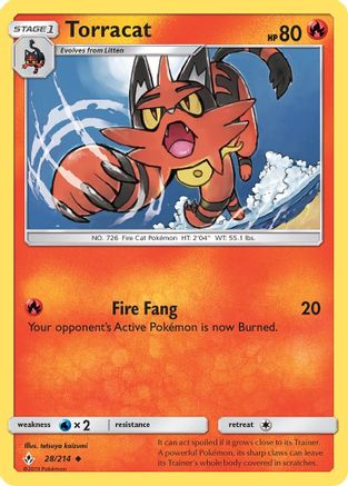 Torracat (028/214) [SM  Unbroken Bonds] Normal - Uncommon