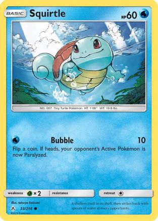 Squirtle (033/214) [SM  Unbroken Bonds] Normal - Common