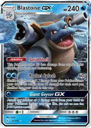 Blastoise GX (035/214) [SM  Unbroken Bonds] Holofoil - Ultra Rare