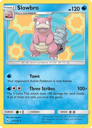 Slowbro (043/214) [SM  Unbroken Bonds] Holofoil - Holo Rare