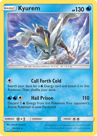 Kyurem (050/214) [SM  Unbroken Bonds] Reverse Holofoil - Holo Rare