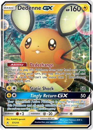 Dedenne GX (057/214) [SM  Unbroken Bonds] Holofoil - Ultra Rare