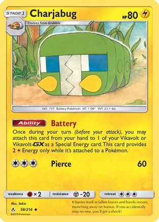 Charjabug (058/214) [SM  Unbroken Bonds] Normal - Uncommon