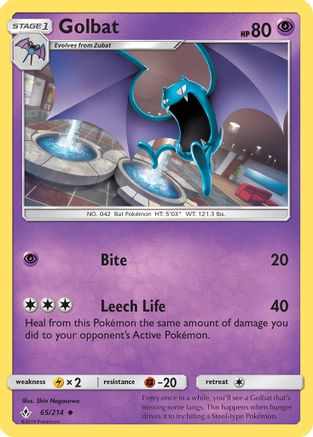 Golbat (65/214) [SM  Unbroken Bonds] Reverse Holofoil - Uncommon