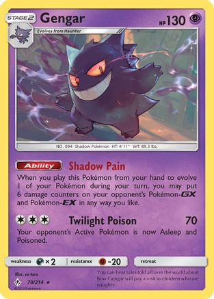 Gengar (070/214) [SM  Unbroken Bonds] Normal - Rare