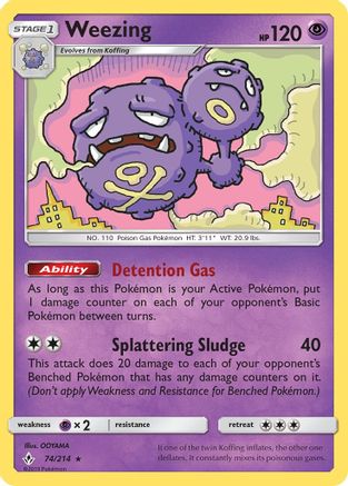Weezing (074/214) [SM  Unbroken Bonds] Normal - Rare