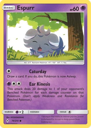 Espurr (079/214) [SM  Unbroken Bonds] Reverse Holofoil - Common