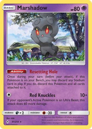 Marshadow 081  - Holofoil SM  Unbroken Bonds - Holo Rare
