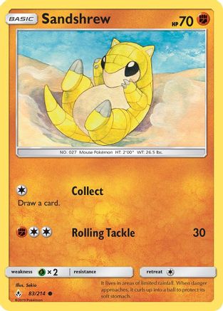 Sandshrew (083/214) [SM  Unbroken Bonds] Normal - Common