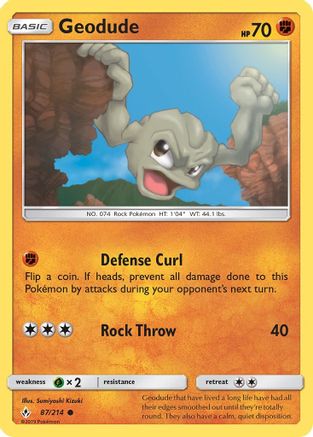 Geodude (87/214) [SM  Unbroken Bonds] Normal - Common